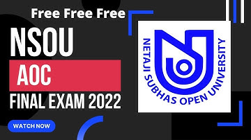NSOU AOC 2 LIVE VIDEO ANSWER  3RD YEAR ARTS