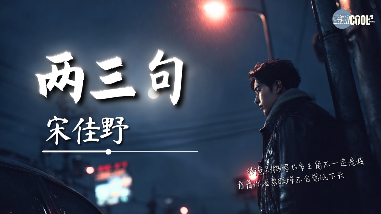 宋佳野 - 两三句（趁着灯火不算清晰）「月明星稀谈两三句」【🎧AI高质音乐｜拼音动态歌词】