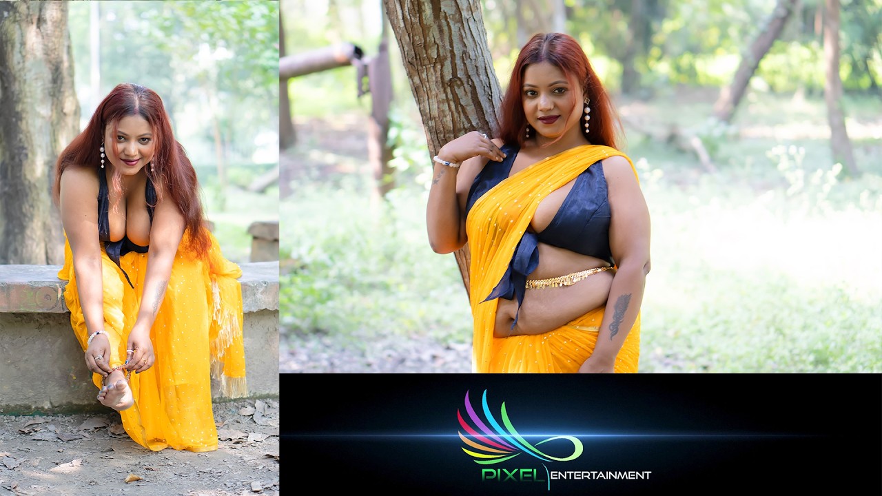 Saree Fashion 2025 For Saree Lovers | Bong Beauty Model Bristi in Yellow Saree | Pixel Entertainment