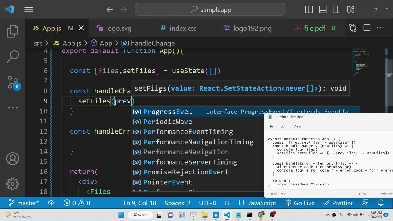 React.js react-files Example to Drag and Drop Multiple Files in Gallery With Validation in Browser