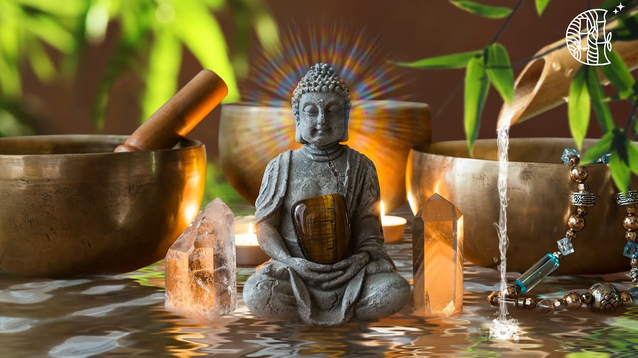 Bamboo water fountain healing music BGM 自然の音とともに音楽をリラックス バンブーウォーター