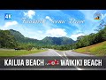 Kailua Beach to Waikiki Beach | H3 Freeway | Kalakaua Ave🌴 Hawaii 4K Driving
