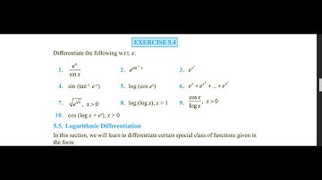 Class 12th Maths Chapter 5 Exercise 5.4 NCERT solutions | continuity and differentiability | CBSE