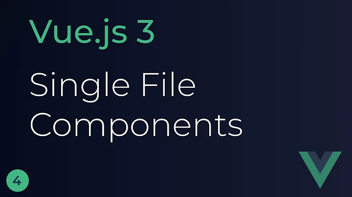 Vue JS 3 Tutorial - 4 - Single File Components