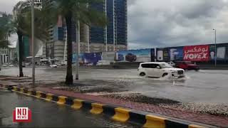 Мощнещий ливень затопил Дубай