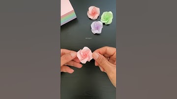 Sticky note origami rose shorts tutorial (Fumiaki Shingu) #origamirose #origami #paperrose