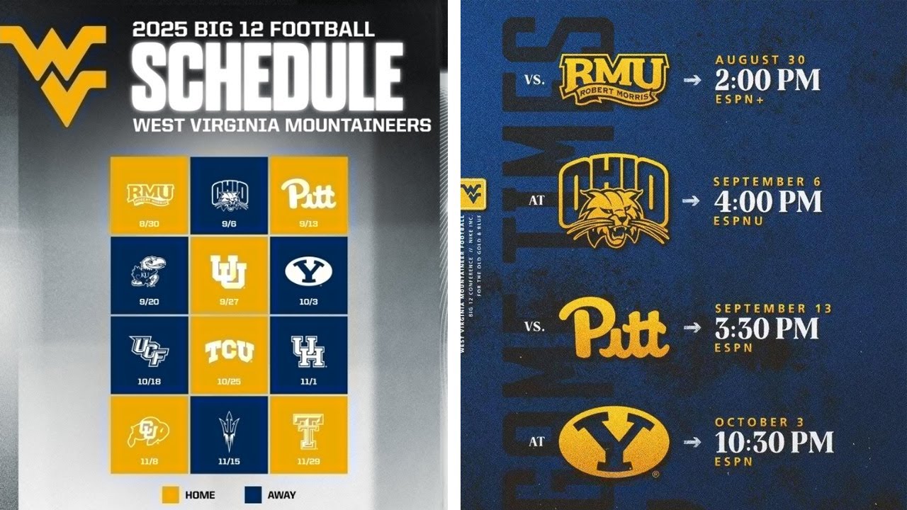 2025 West Virginia Football Schedule