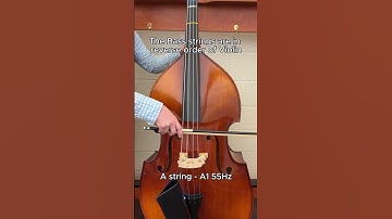 Open strings demo on double bass (standard tuning).