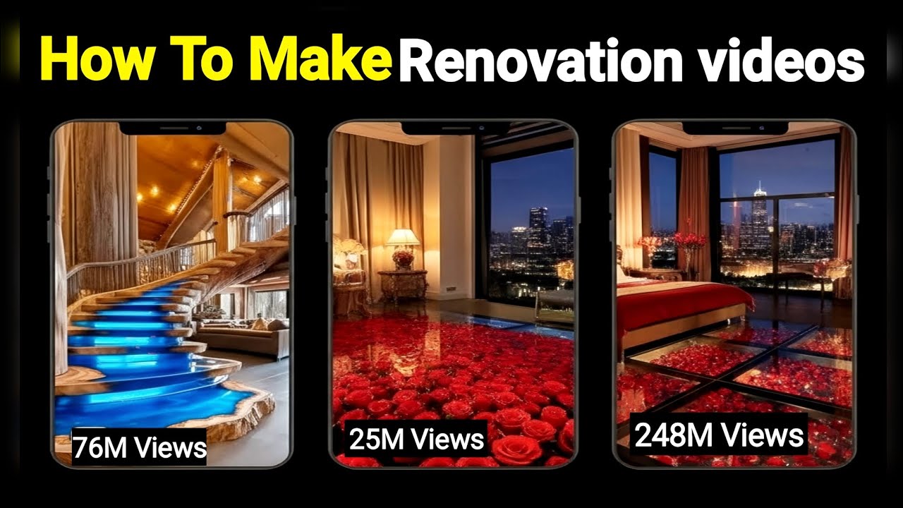 How To Make Luxury Interior Timelapse Video With Free AI - Home Renovation AI video (Full Tutorial)
