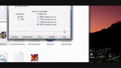 How to record sound in hypercam 2 (Vista)