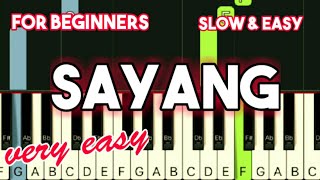 Video thumbnail of "CLAIRE DELA FUENTE - SAYANG | SLOW & EASY PIANO TUTORIAL"