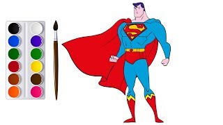 Super Man | Super Hero | Bé Vẽ Và Tô Màu Siêu Nhân - Youtube
