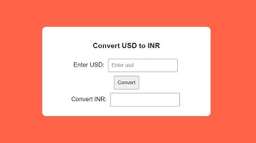 Currency Converter USD to INR with html CSS and Javascript