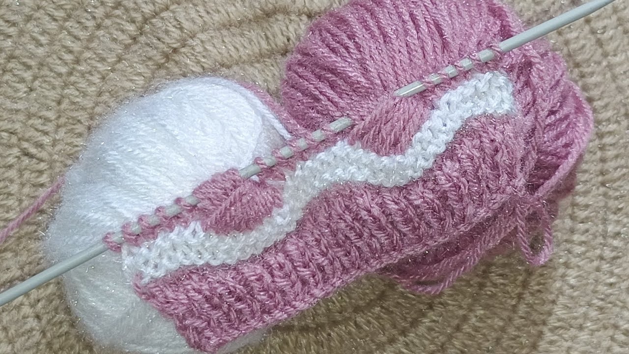 Two colour knitting pattern for baby sweater, ladies cardigan, girls skivvy design 