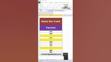 Use COUNTBLANK Function in Excel 🔥 | Excel for Fresher | Empty Boxes Count | #excel #short #computer