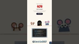 Jerry Stole My 404 Page! 🐭🧀 (Interactive HTML/CSS) #shorts #coding