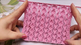 Lace Stitch Knit Pattern | Ajourmuster stricken | Punto Traforato ai ferri | Point Ajouré au Tricot