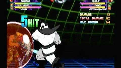 MvC2: Gambit Meterless 85% Combo (2x CajunSlash / 6 Fierce)