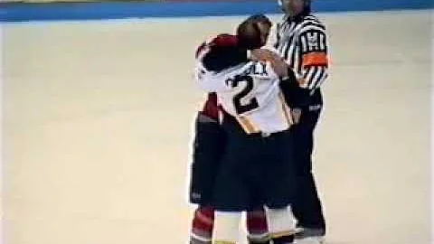 hockey fight proulx vs lachance 2005 2006