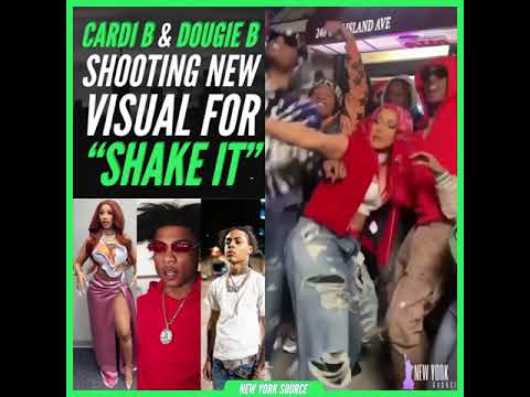 Cardi B & Dougie B shooting new visual for "Shake It" featuring Kay Flock !!