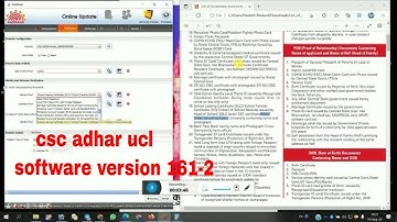 csc adhar Ucl version 161-1 document selection ke bare mein jaane kiske liye kya Laga sakte hain
