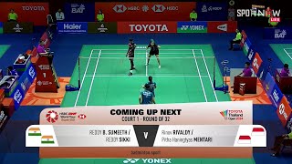 [BWF] Ganda Campuran - INA [2] vs [1] IDN - Rinov/Pitha vs Sumeeth/Reddy | Thailand Open 2024