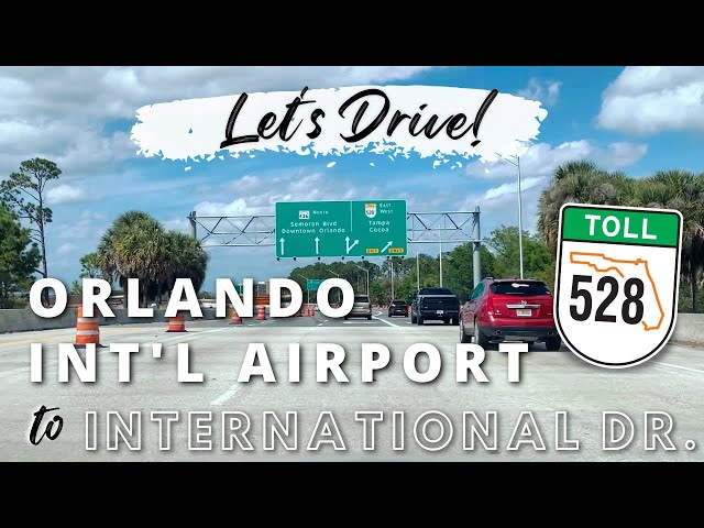 Driving from the ORLANDO INTERNATIONAL AIRPORT (MCO) to International Dr. - SR 528 (TOLL ROAD) class=