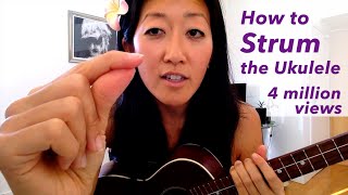 How To Strum the Ukulele \/\/ Beginner Uke Tutorial