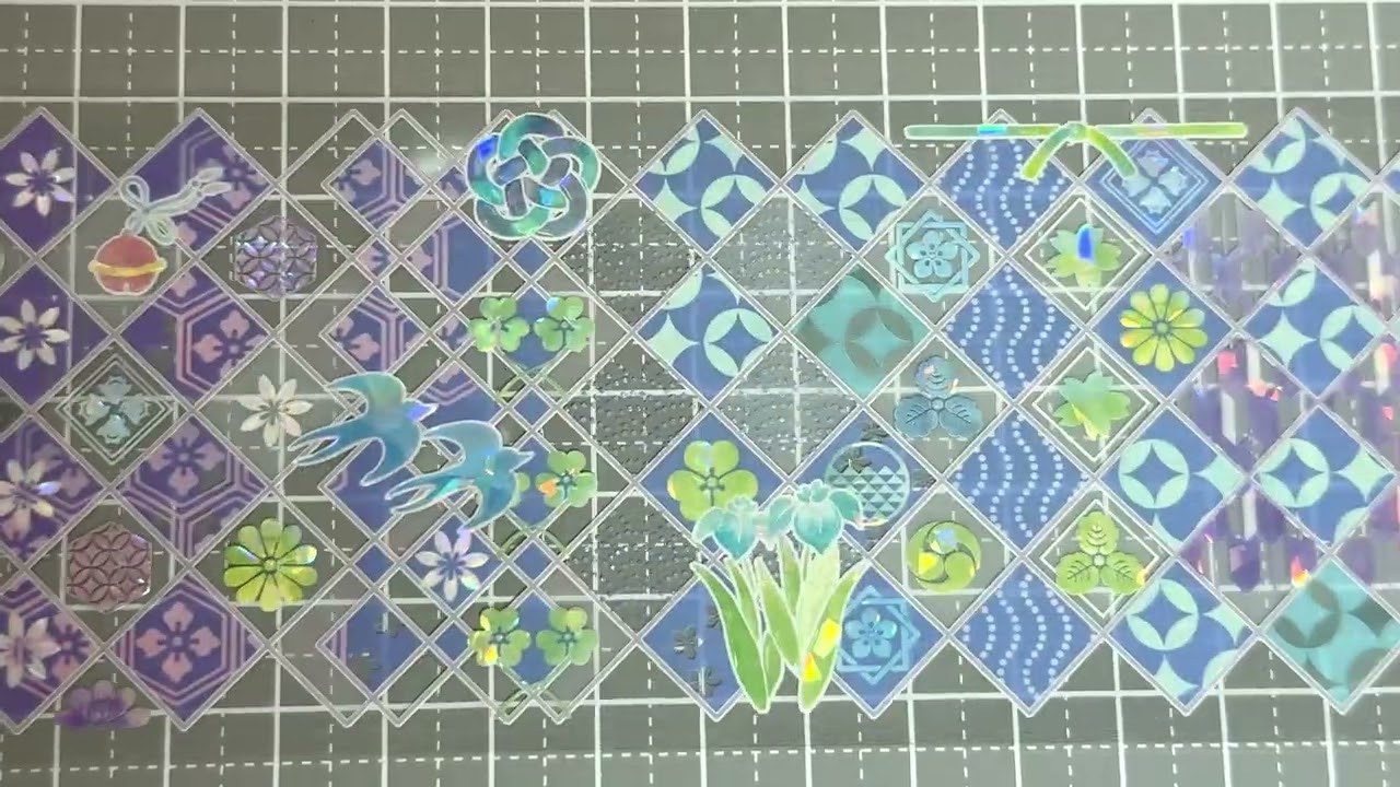 studio6】和風鳴心 -PET貝殻光 - 沼のオアシス 海外マステのカット販売店