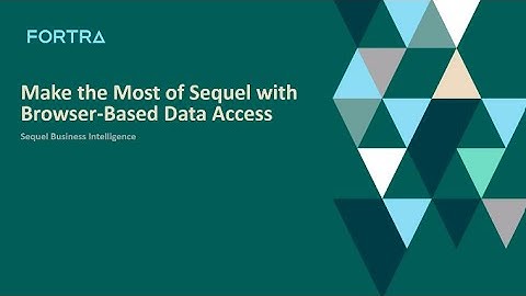 Sequel | Make the Most of Sequel with Browser Based Data Access