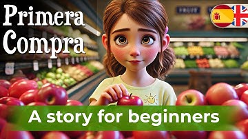 START LEARNING SPANISH with Simple Story (First Shopping)