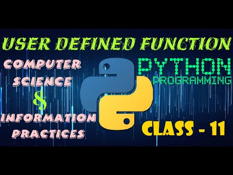 User Defined Functions in Python | Computer Science | Information ...