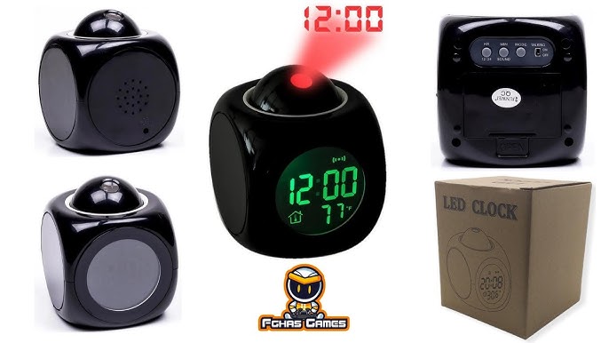 Reloj Despertador Digital Alarma Lcd Proyector Hora En Techo