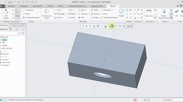 CREO 5.0 Tutorial Tamil 15 : Project | Sketch | creo