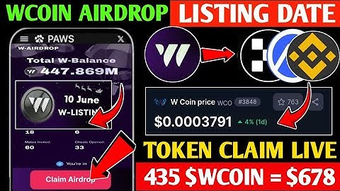 WCoin Finally Announced Listing Date | Wcoin Airdrop New Update | W-Coin Price Prediction Withdrawal
