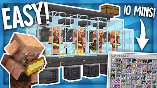 The Easiest Automatic Minecraft Piglin Trading Farm! 5 Double Chests Per Hour! 1.16