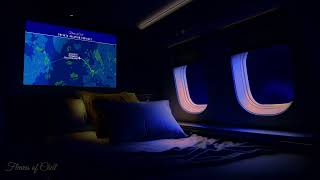 DARK Private Bedroom Brown Noise Flight Ambience | Flight Map | Sleeping, Reading, Studying | Zen screenshot 4