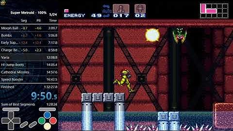 Super Metroid 100% PB - 1:31:02, 0:59 IGT