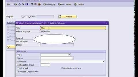 SAP ABAP Hello world