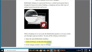 Disable Bitdefender Safepay