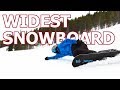 Attempting to Carve the Worlds Widest Snowboard feat. Ryan Knapton