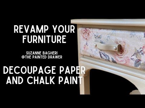 How to Flip Furniture with Chalk Paint and Decoupage Paper
