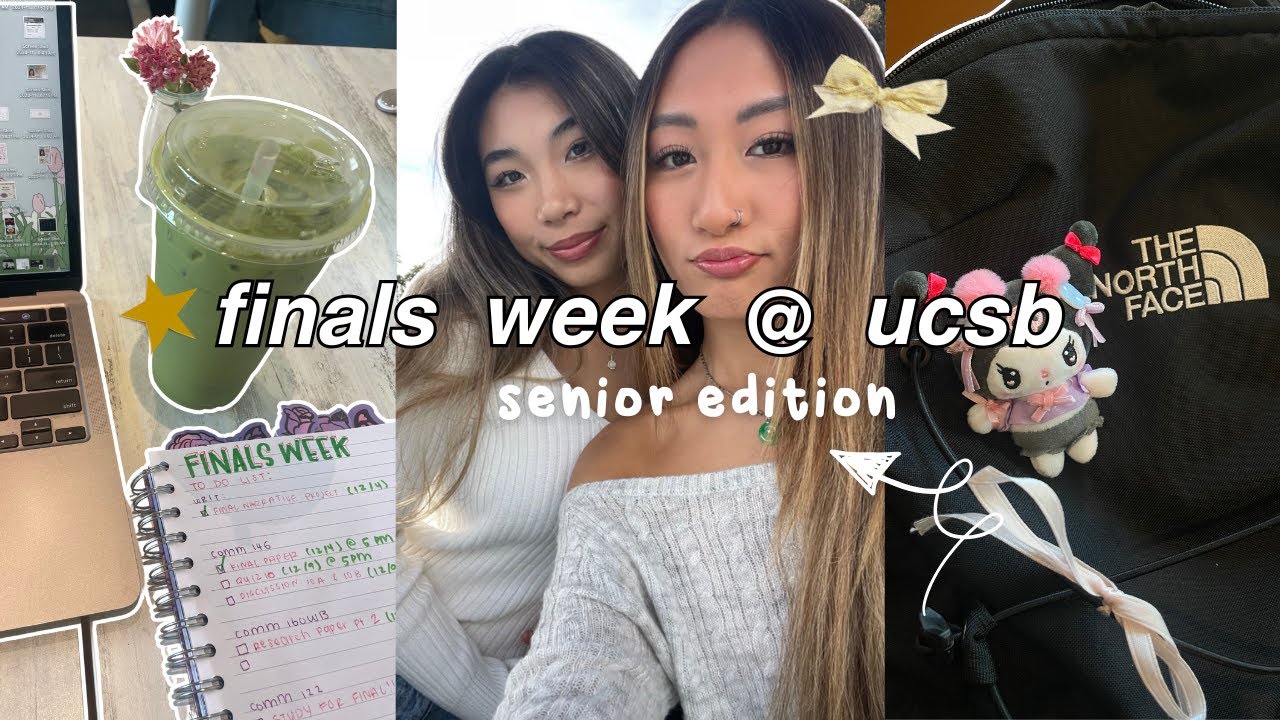 🎧 finals week @ UCSB: senior year, dead week, study grind, productive ...