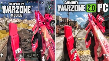 Warzone Mobile Vs Warzone 2.0 PC | Weapon Inspection Side by Side Comparison