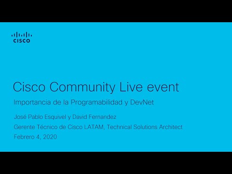 Community Live- Importancia de la Programabilidad y DevNet