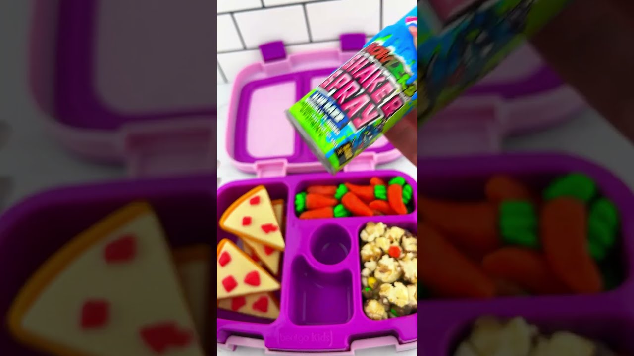 Packing School Lunch With CANDY Food BENTO Box Satisfying Video ASMR Shorts Asmr