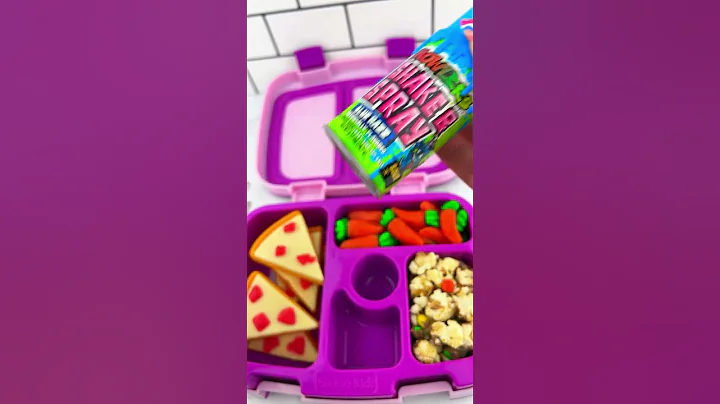 Packing School Lunch with CANDY Food *BENTO Box* Satisfying Video ASMR! 🍕🥕 #shorts #asmr