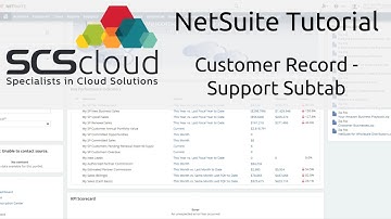 NetSuite Tutorial   Customer Record - Support Subtab