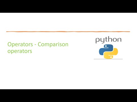 Basic Python 12: Python Operators -  Comparison operators