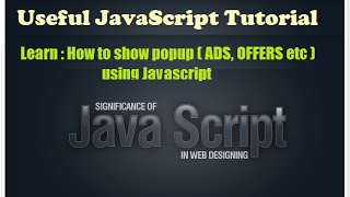 Learn javascript - How to show popup using javascript - Javascript training